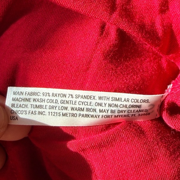 Soma Red V-Neck Long Sleeve Ultra Soft Stretchy Top Women size L Comfy - Picture 5 of 6